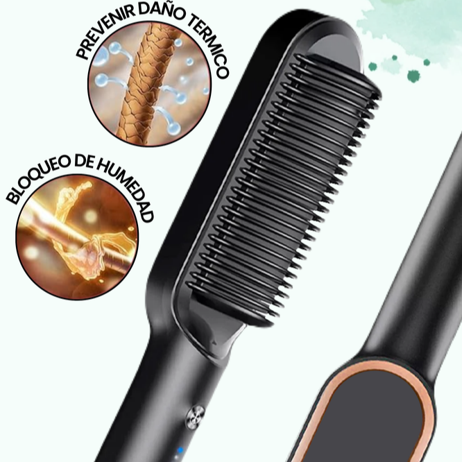 👩🏻✨¡DESCUENTO EXCLUSIVO ! Luce un cabello liso sin esfuerzo - Cepillo alisador