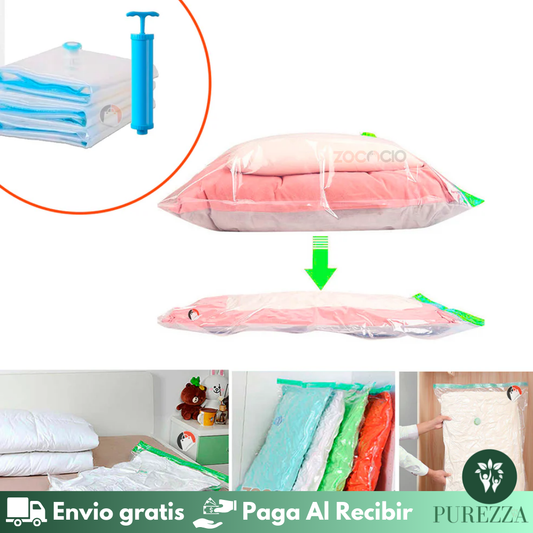 5 Bolsas Re-Utilizables + Bomba al vacio